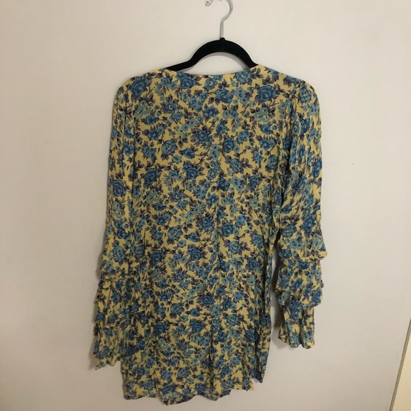 Novella Royale Ruffle Blue Floral Mini / Tunic - Picture 4 of 5